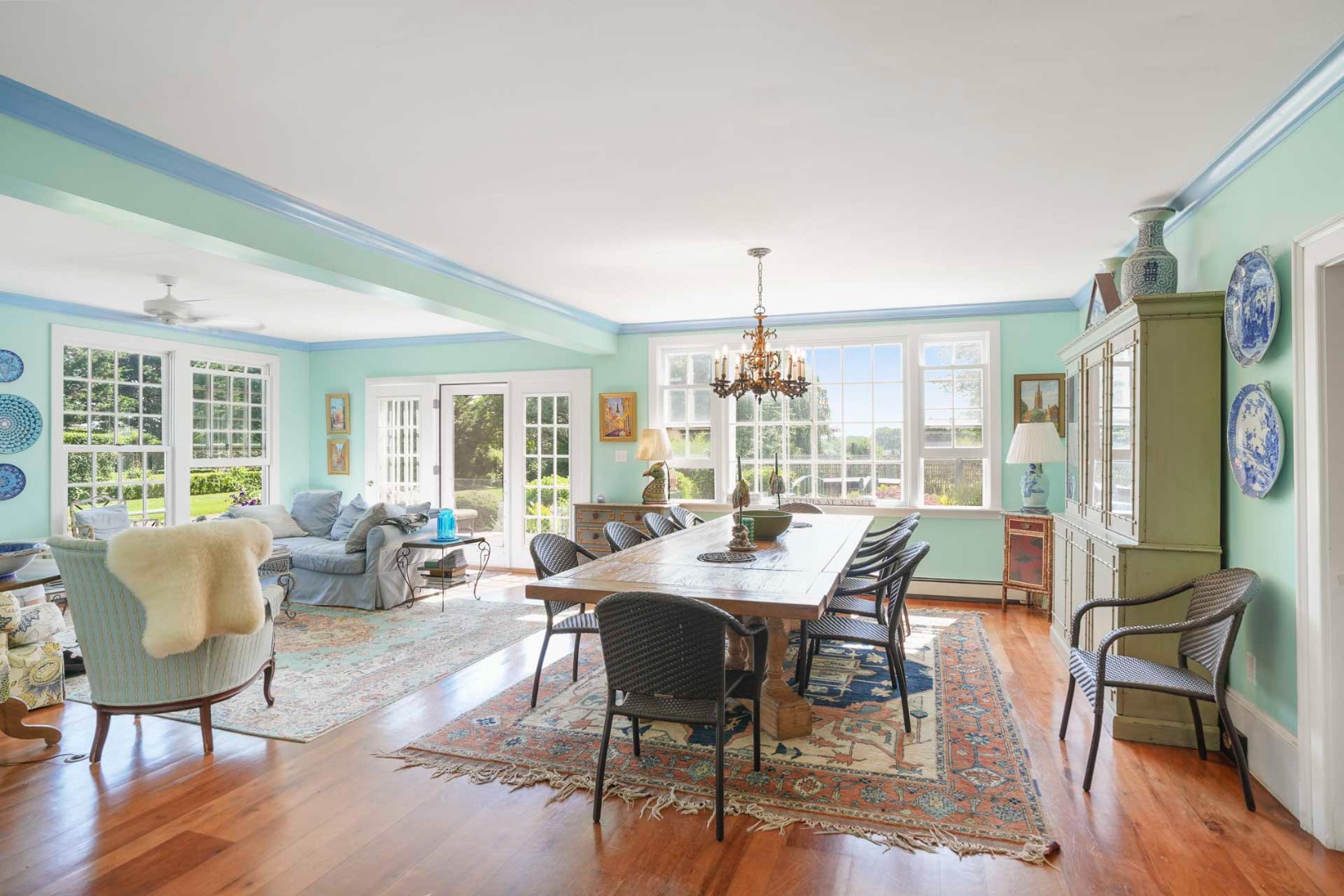 5 Louis Field Road Edgartown, MA 02539 - Photo 23 of 33 a view of a dining room with furniture window and wooden floor