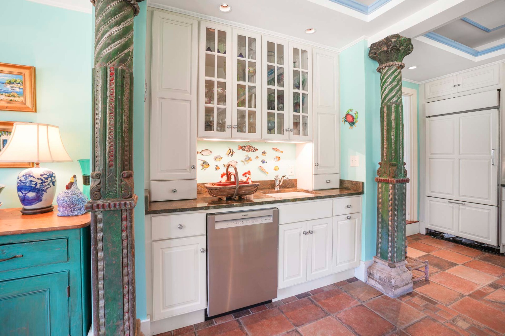 5 Louis Field Road Edgartown, MA 02539 - Photo 29 of 33 a kitchen with granite countertop cabinets a sink and a window
