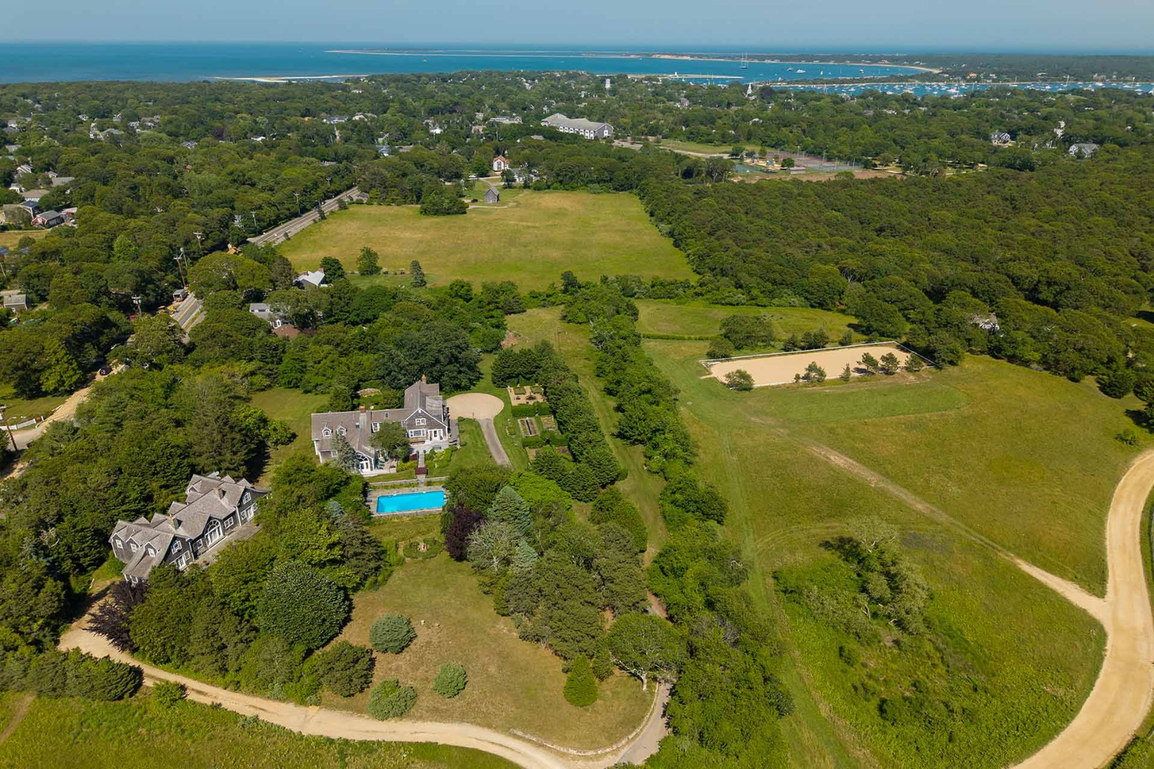 5 Louis Field Road Edgartown, MA 02539 - Photo 10 of 33 an aerial view of residential houses with outdoor space