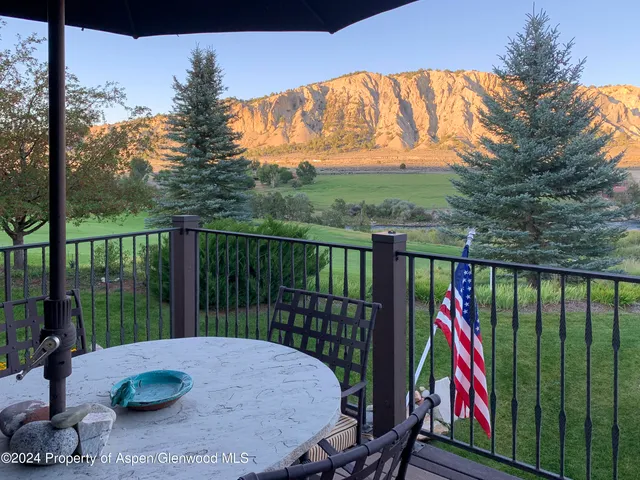 a view of a balcony with outdoor space