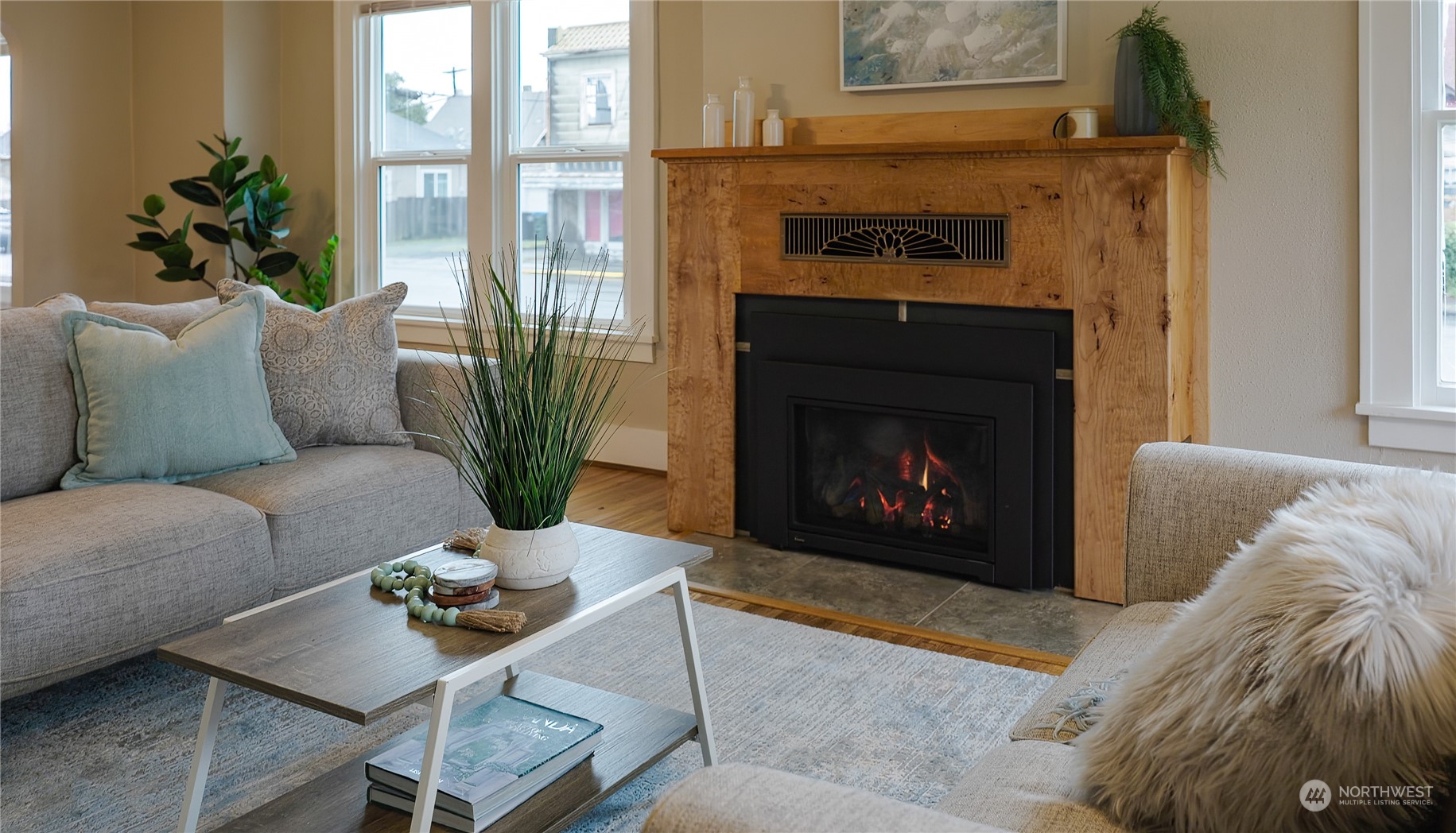 190 Southwest Lewis Street Chehalis, WA 98532 - Photo 11 of 30 a living room with furniture and a fireplace