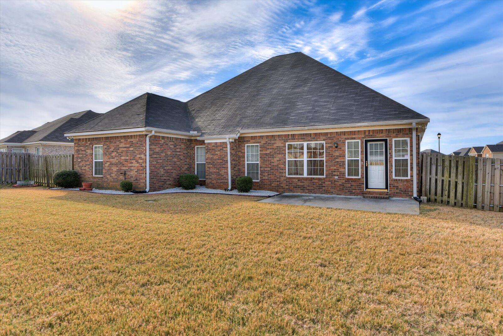 4598 Logans Way Augusta, GA 30909 - Photo 35 of 38 Rear of home with patio so bring your patio furniture and grill