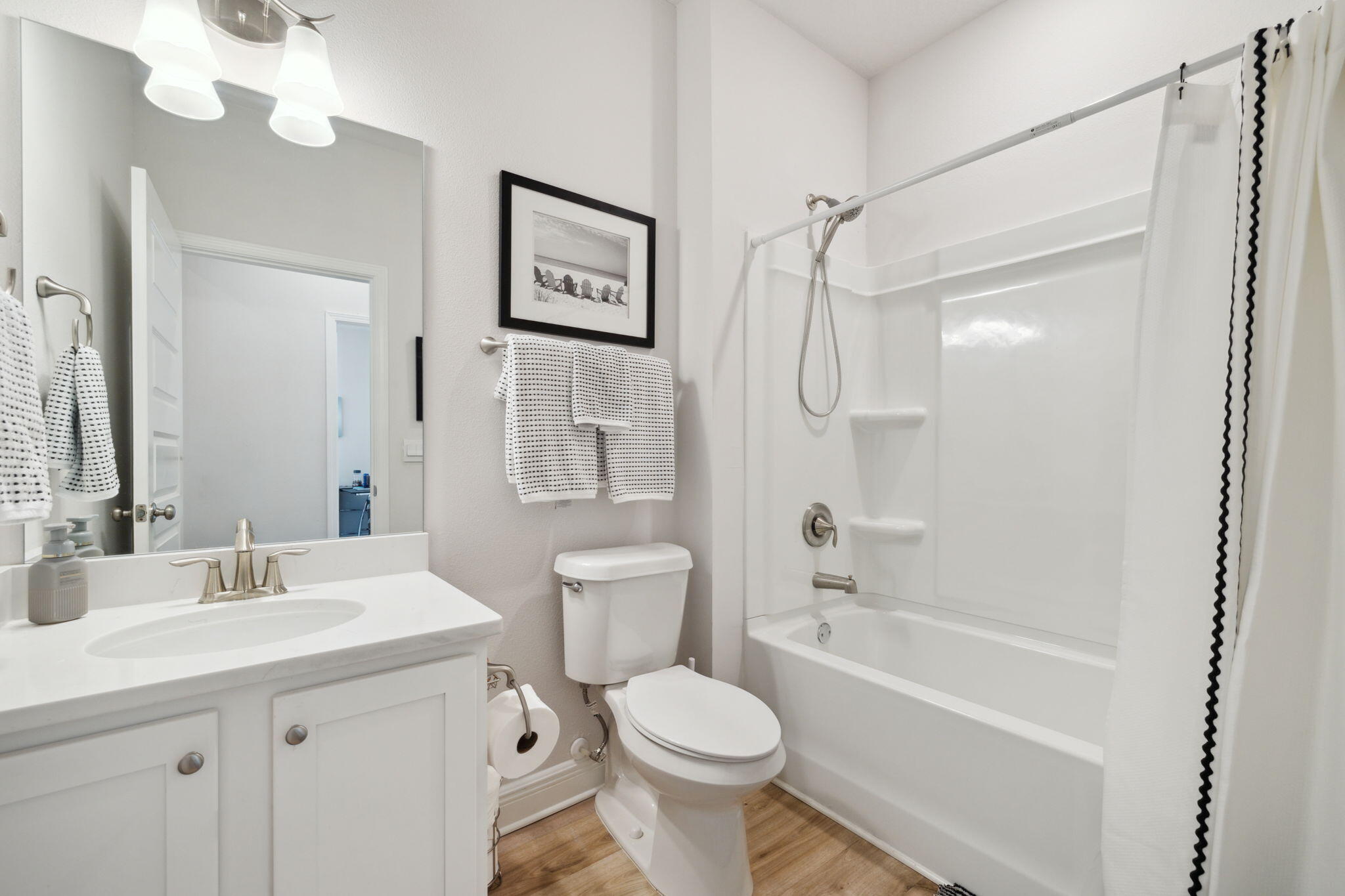 77 Palmview Lane Santa Rosa Beach, FL 32459 - Photo 29 of 37 a bathroom with a sink toilet tub and shower