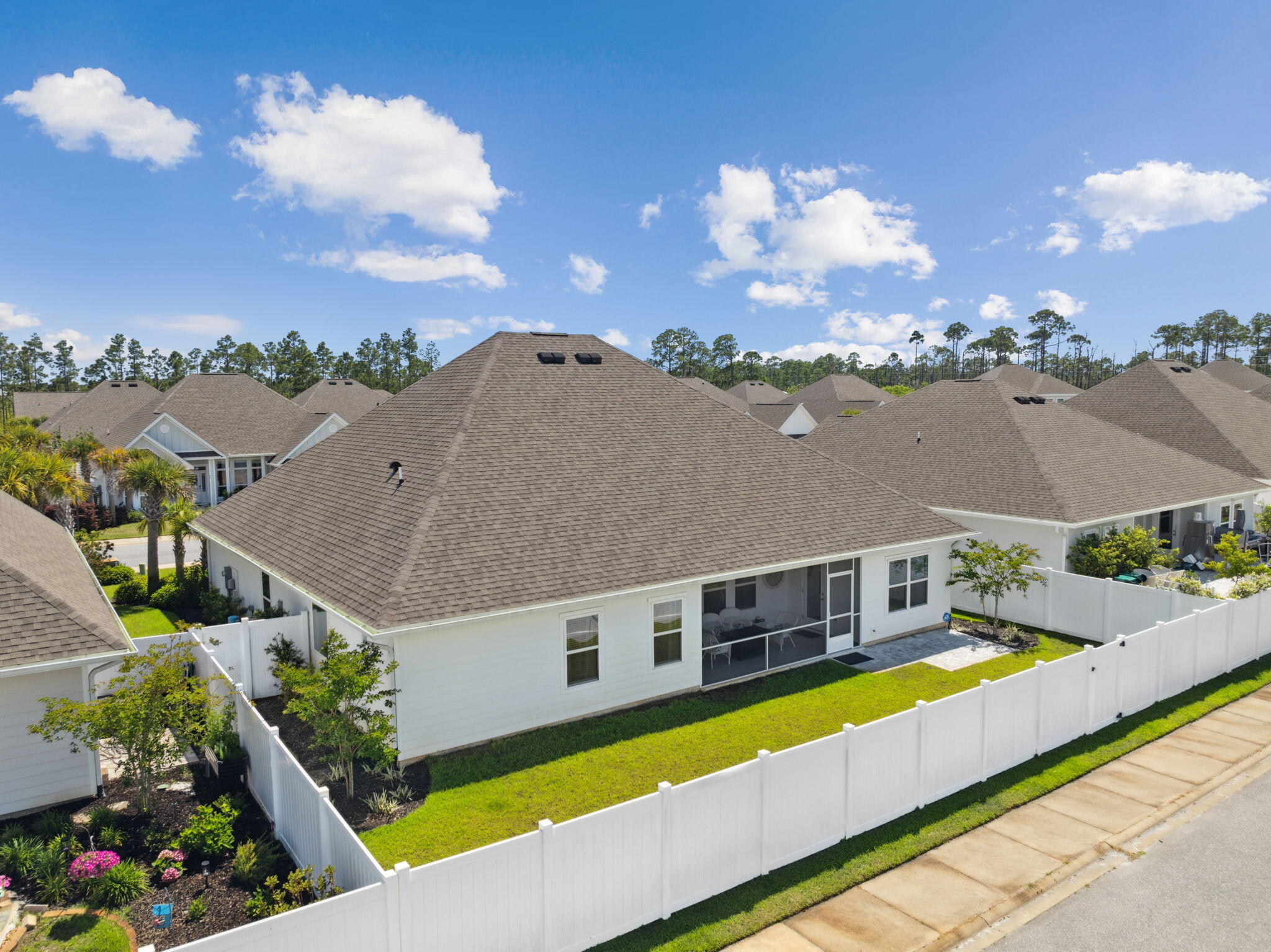 77 Palmview Lane Santa Rosa Beach, FL 32459 - Photo 31 of 37 an aerial view of a house with a big yard