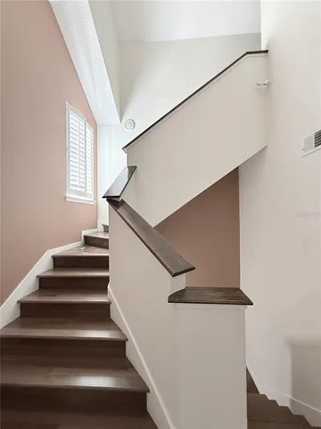 a view of entryway with wooden floor