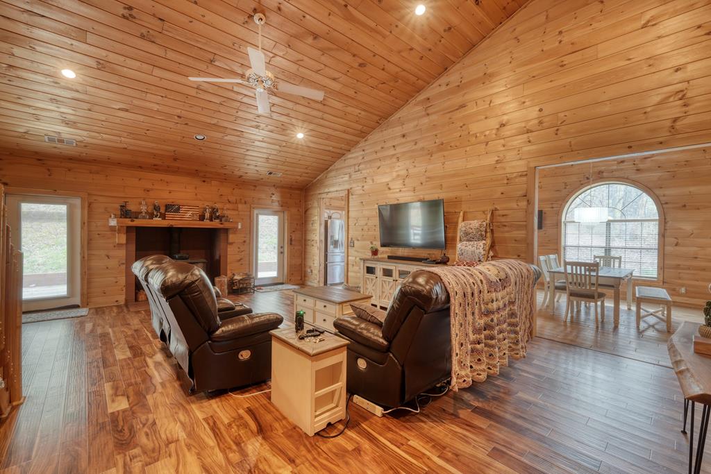 71 Andy Court Morganton, GA 30560 - Photo 3 of 43 a living room with furniture fireplace and flat screen tv
