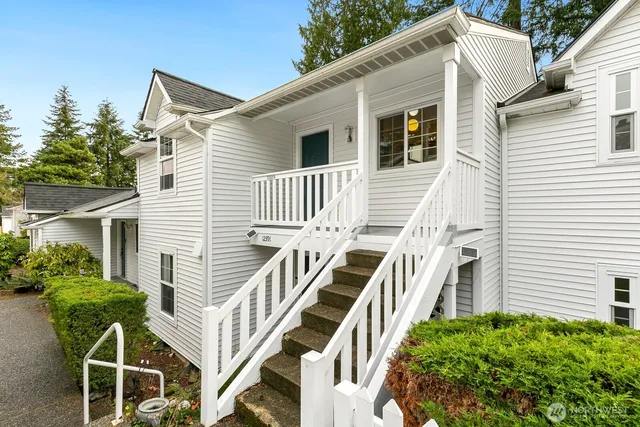 a front view of a house with balcony