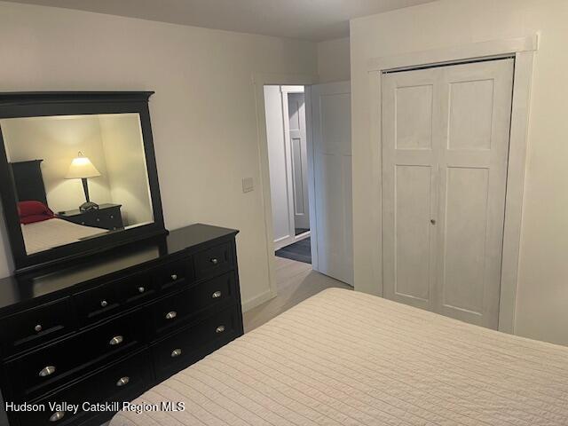 9580 Rte 9W Athens, NY 12015 - Photo 18 of 35 a bedroom with a bed and a mirror on dresser