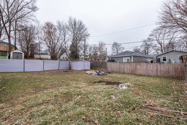 a backyard of a house