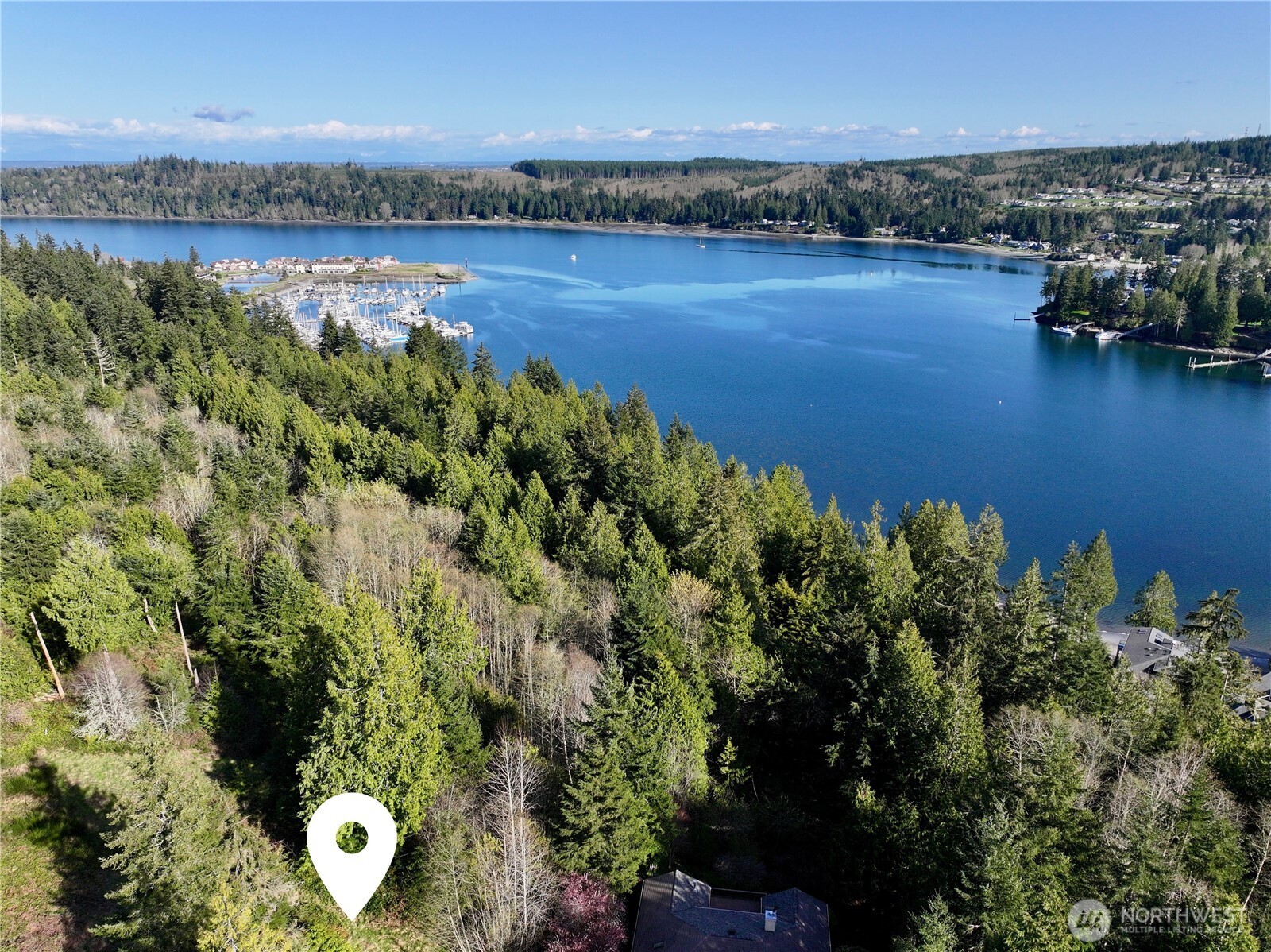103 Wells Ridge Court Port Ludlow, WA 98365 - Photo 2 of 18 a view of a lake with houses in the back