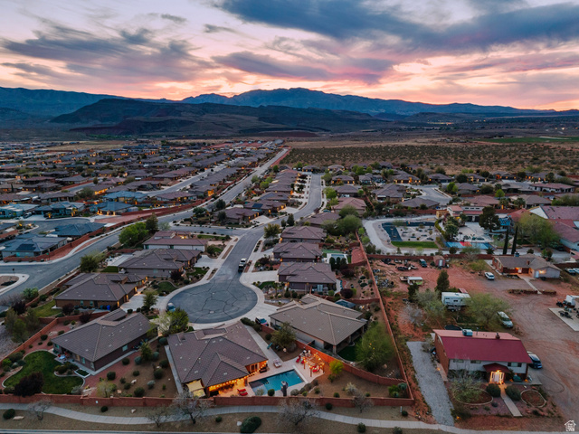 210 Talon Court Ivins, UT 84738 - Photo 58 of 60 Aerial view at dusk of a mountain view and a residential view