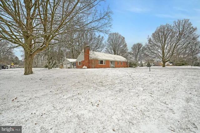a view of large space with a house