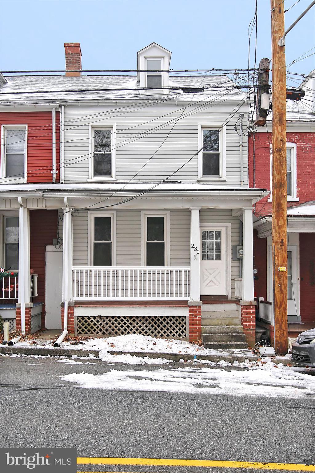 a front view of a house
