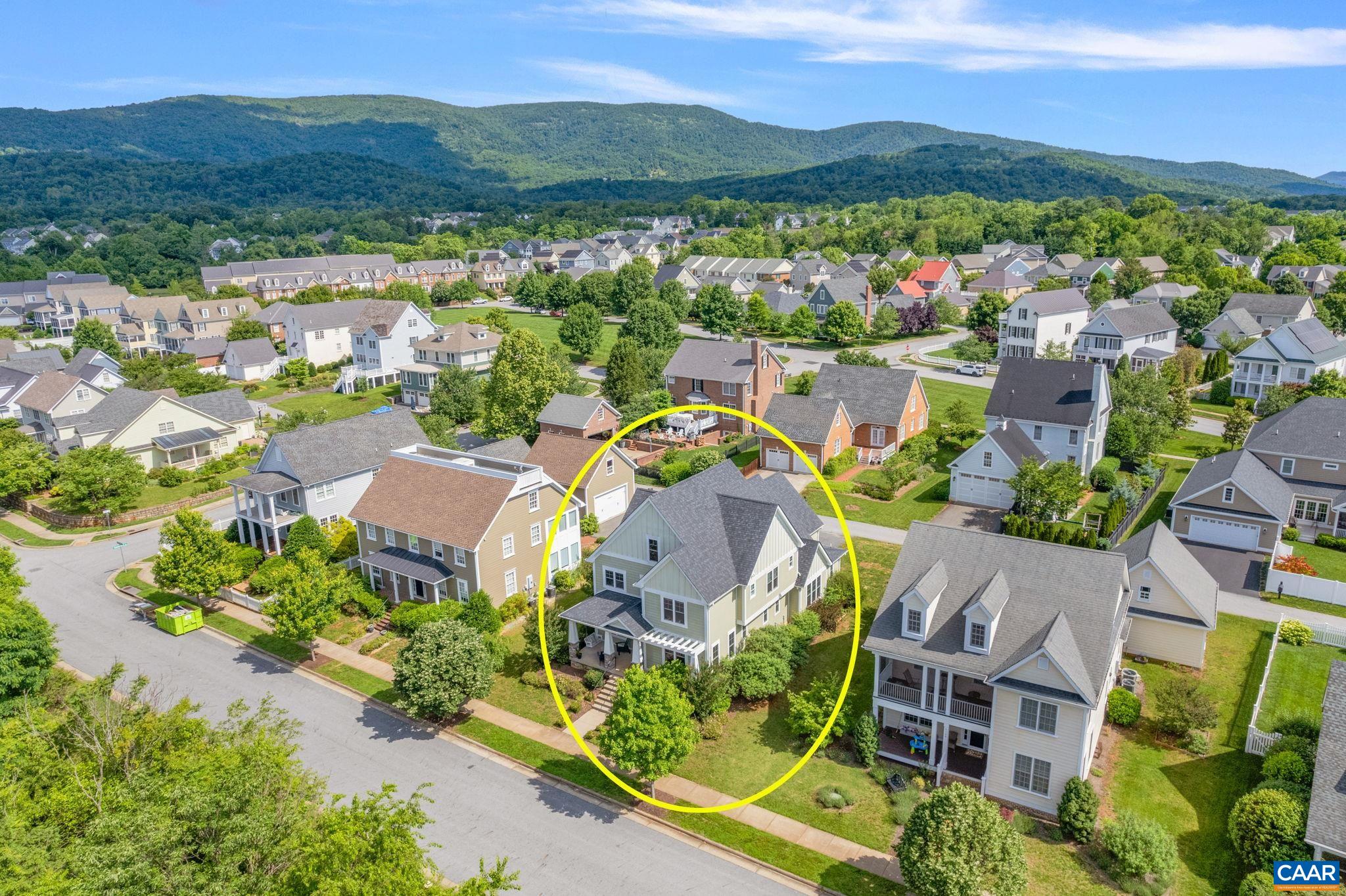 5123 Brook View Road Crozet, VA 22932 - Photo 3 of 75 an aerial view of residential house with outdoor space and mountain view