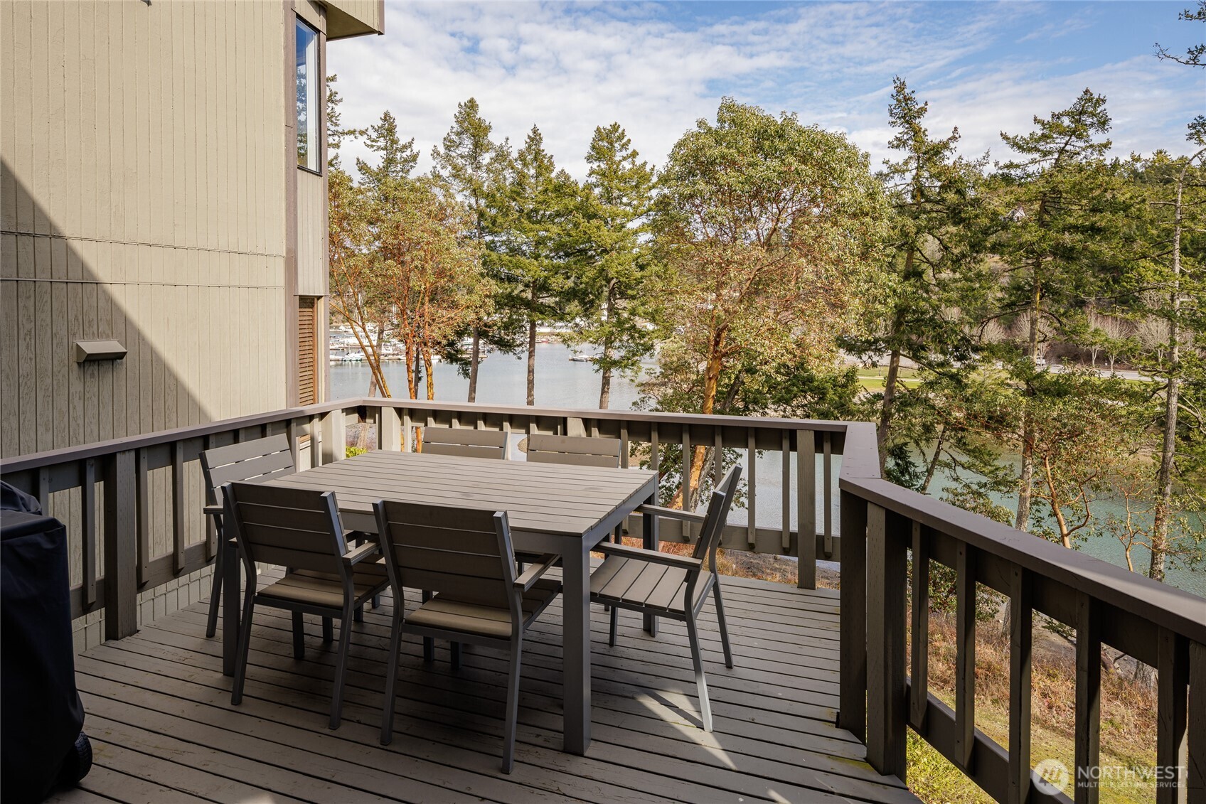 98 Armadale Road, Unit 215 Friday Harbor, WA 98250 - Photo 25 of 39 a view of balcony with furniture and wooden deck