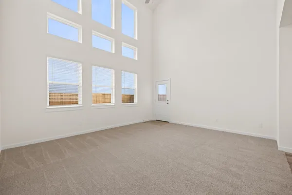 an empty room with a window