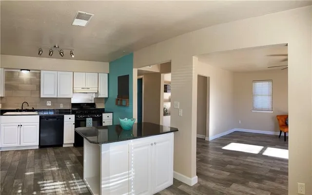 a room with a table and a chair