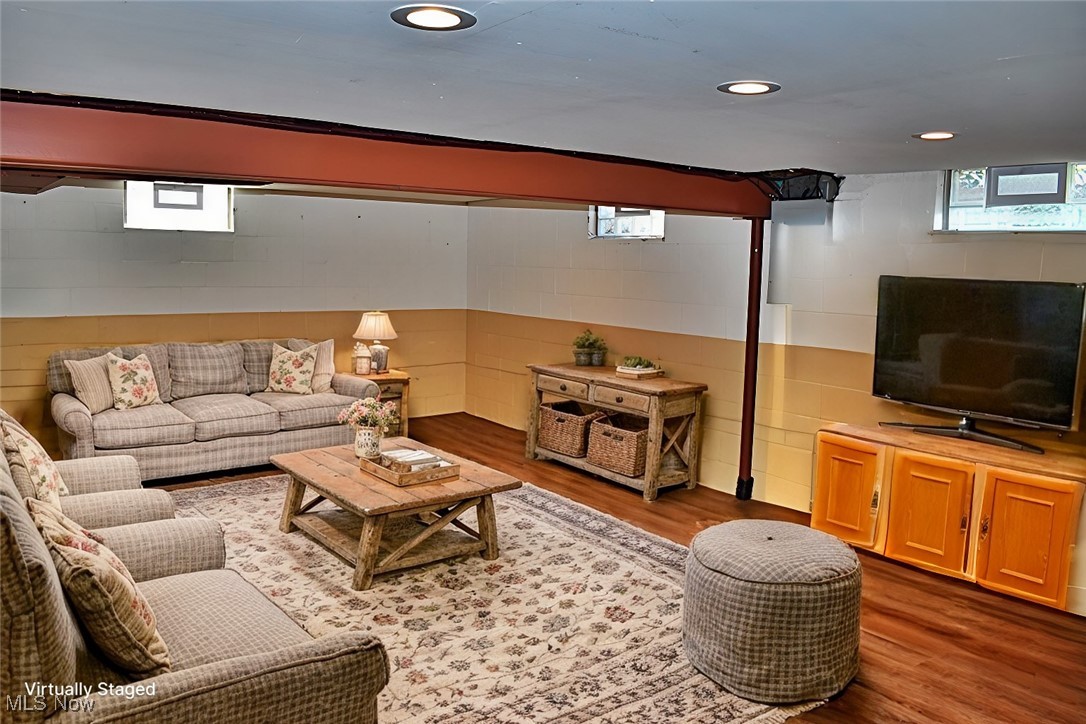 17600 Egbert Road Bedford, OH 44146 - Photo 37 of 49 Basement Recreation Area has been virtually staged...