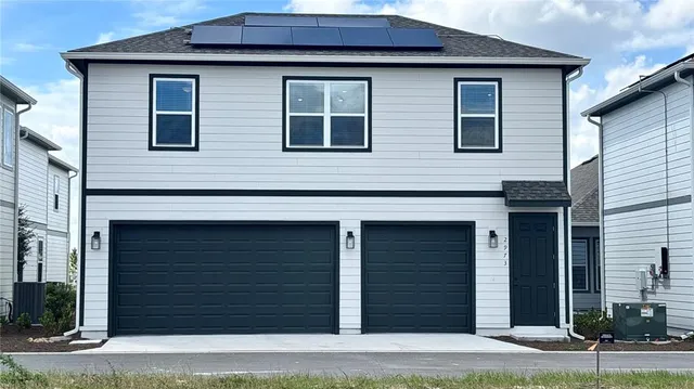 a front view of a house