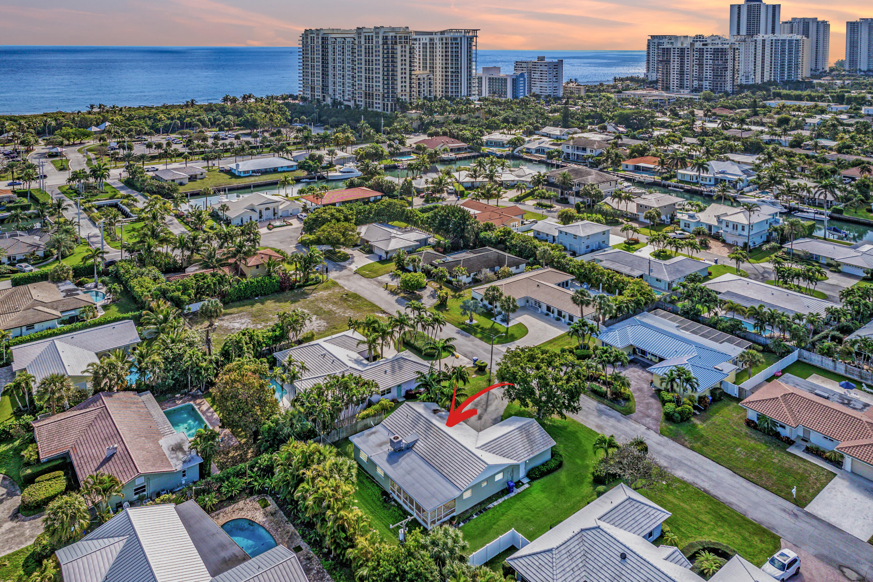 1210 Dolphin Road Singer Island, FL 33404 - Photo 2 of 41 an aerial view of residential houses with city view