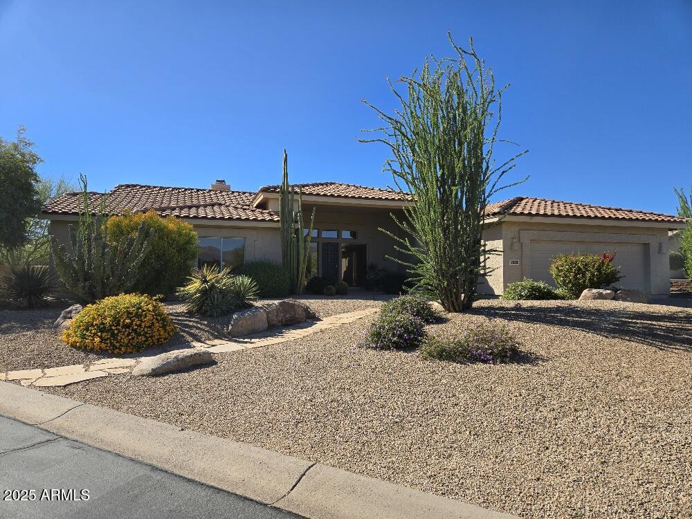 27002 North Agua Verde Drive Rio Verde, AZ 85263 - Photo 3 of 28 a view of a house with a yard and potted plants