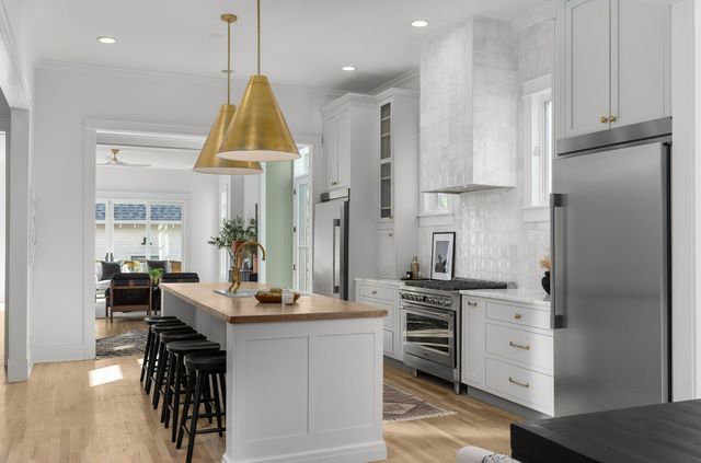 a view of cabinets a book shelf