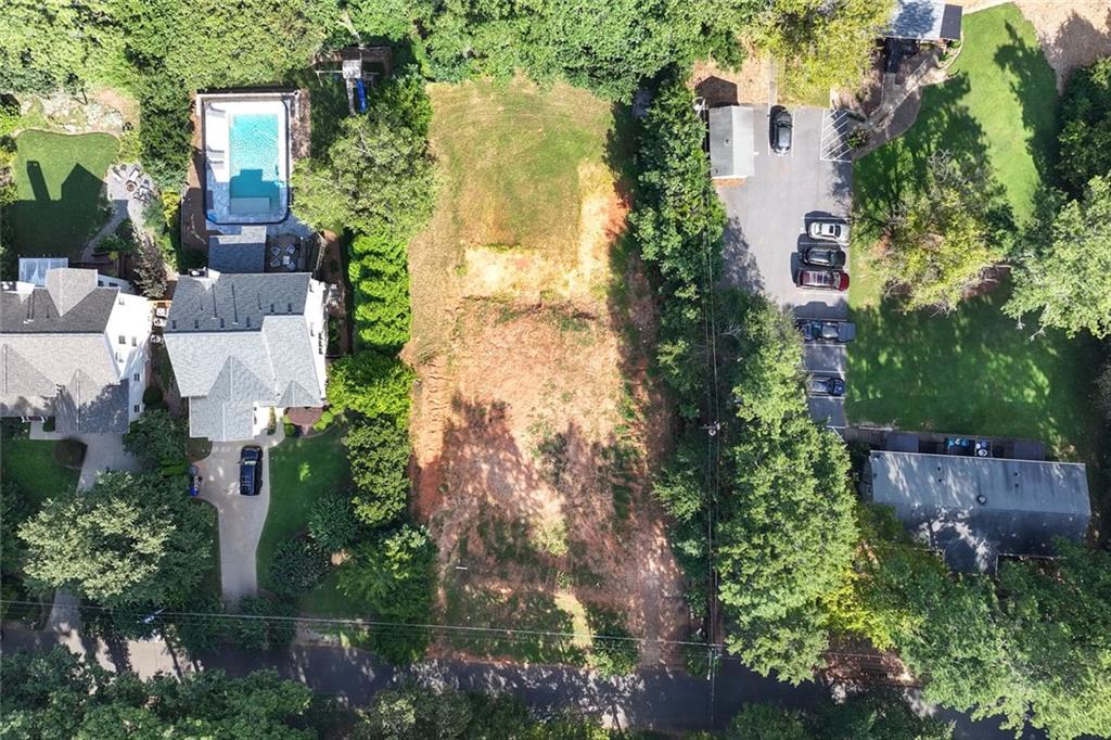 383 Westside Drive Roswell, GA 30075 - Photo 5 of 28 an aerial view of residential house with outdoor space and trees all around