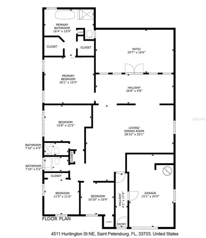 $415,000 | 4511 Huntington Street Northeast, St. Petersburg, FL 33703