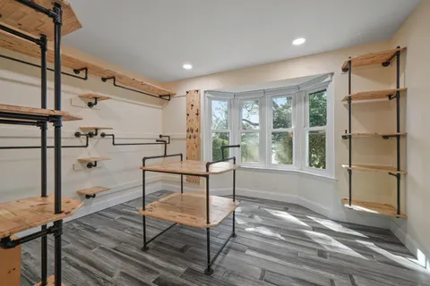 a view of a back yard of the house