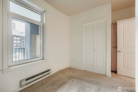 a view of a room with rack on the wall