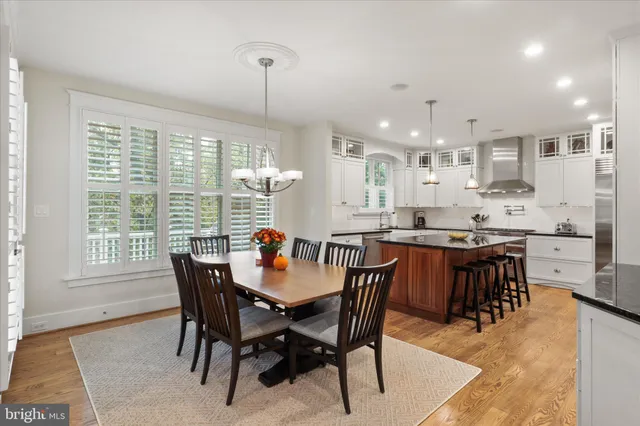 a view of a dining room and livingroom view