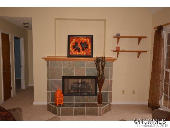 164 Thistle Ridge Clyde, NC 28721 - Photo 16 of 16 a living room with furniture a flat screen tv and a fireplace