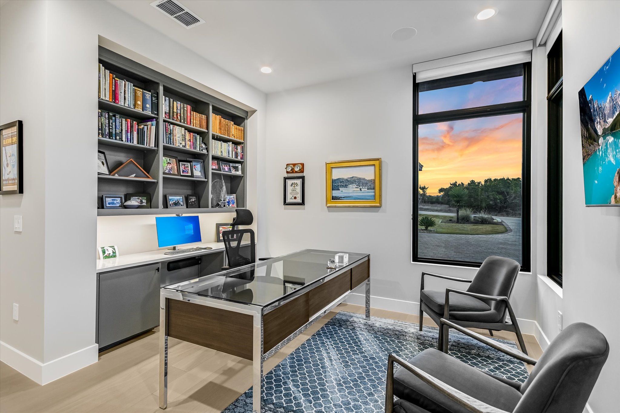 6509 Madrone Tree Lane Austin, TX 78738 - Photo 27 of 40 Office featuring recessed lighting and light wood-type flooring