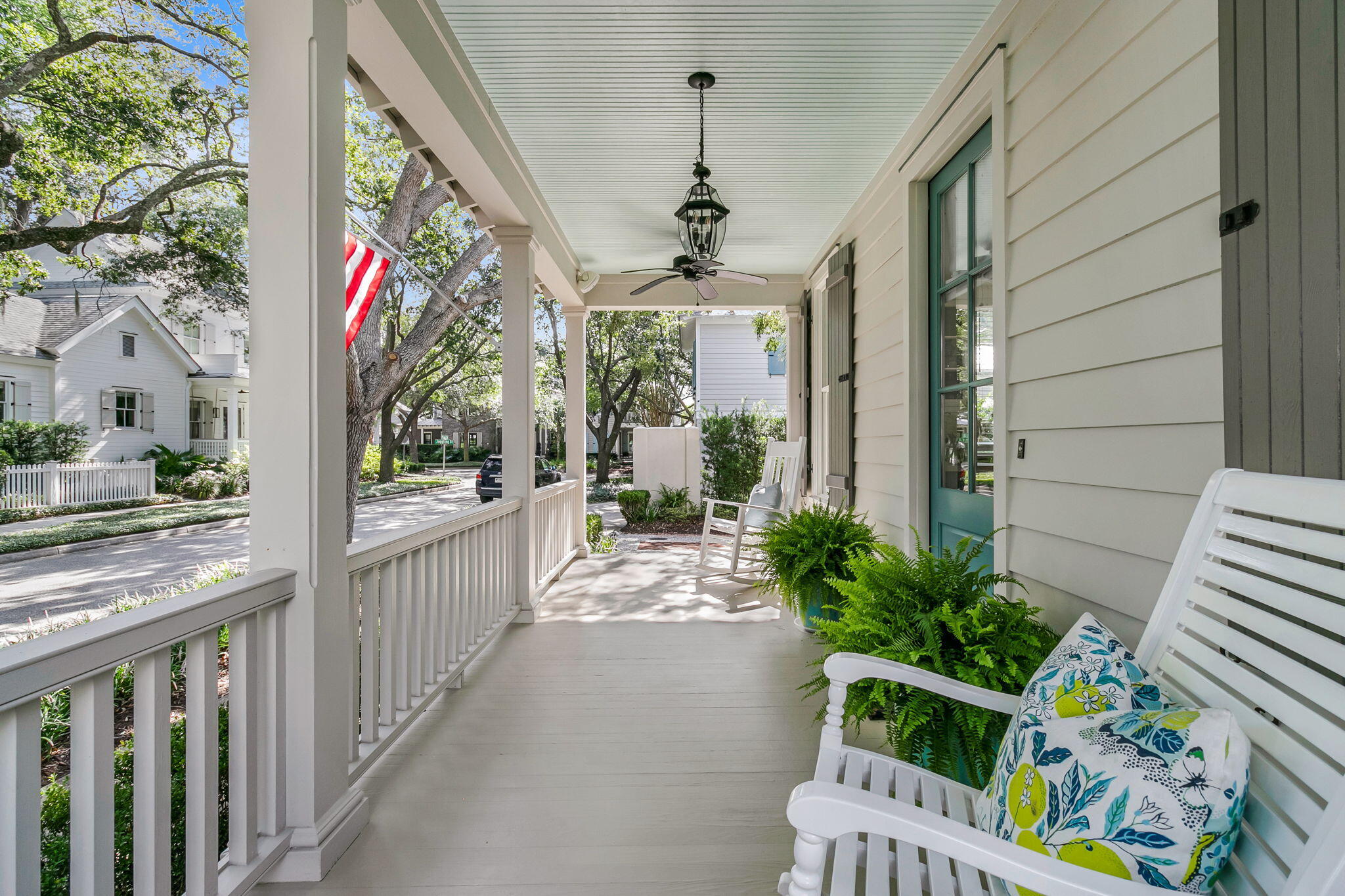 Wide front porch