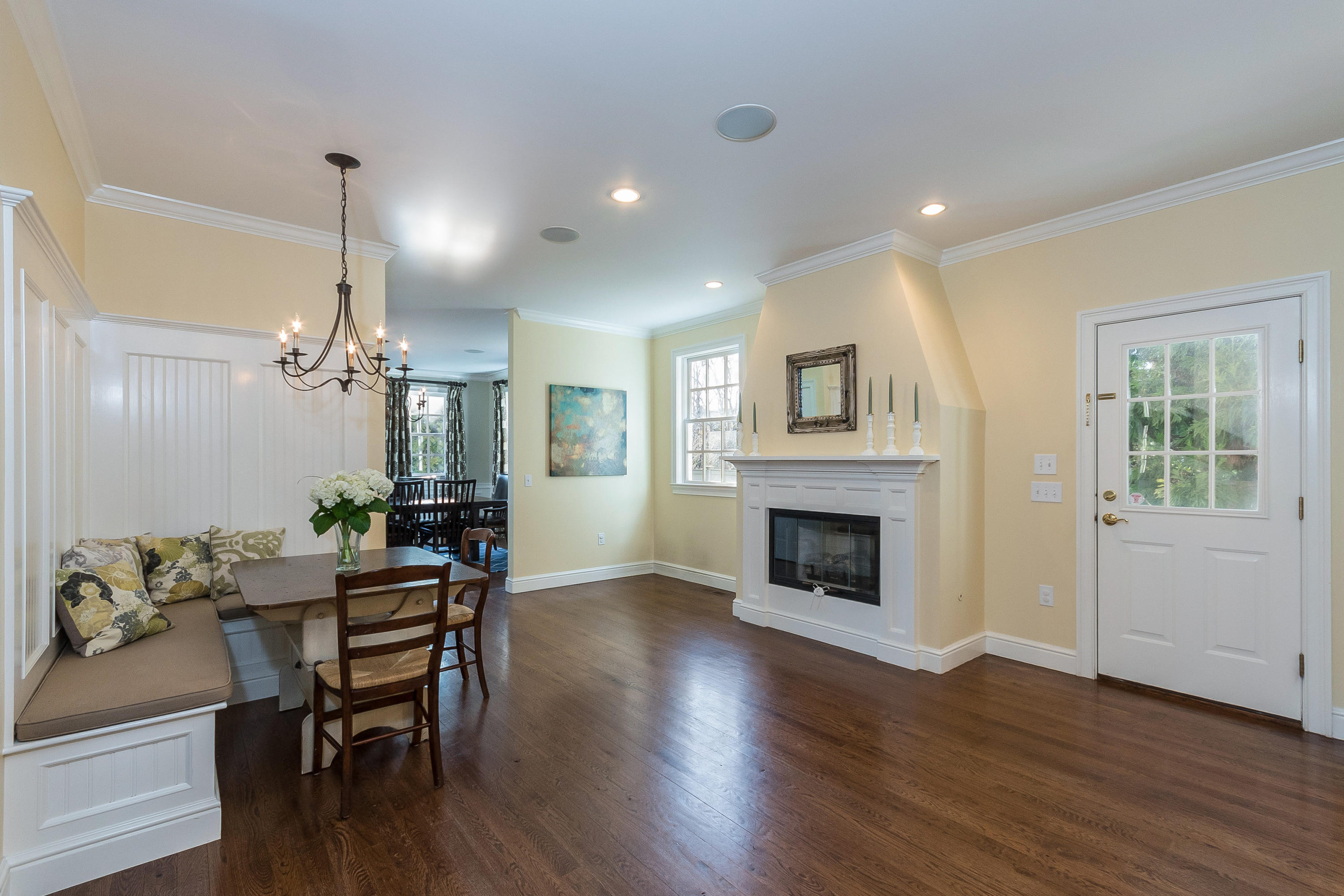 4 Beach Drive Darien, CT 06820 - Photo 13 of 47 a view of a livingroom with furniture fireplace and wooden floor