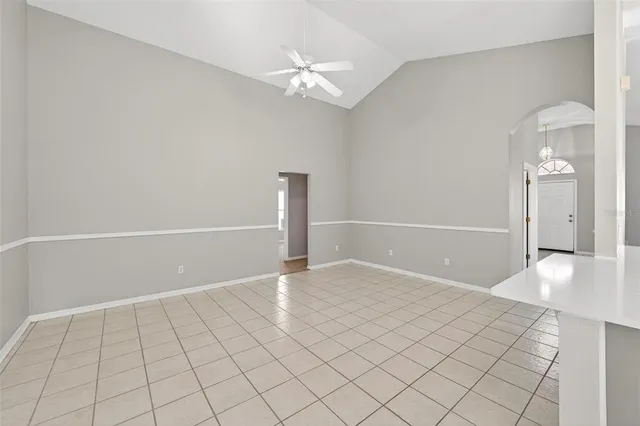 a view of a kitchen with furniture and a kitchen