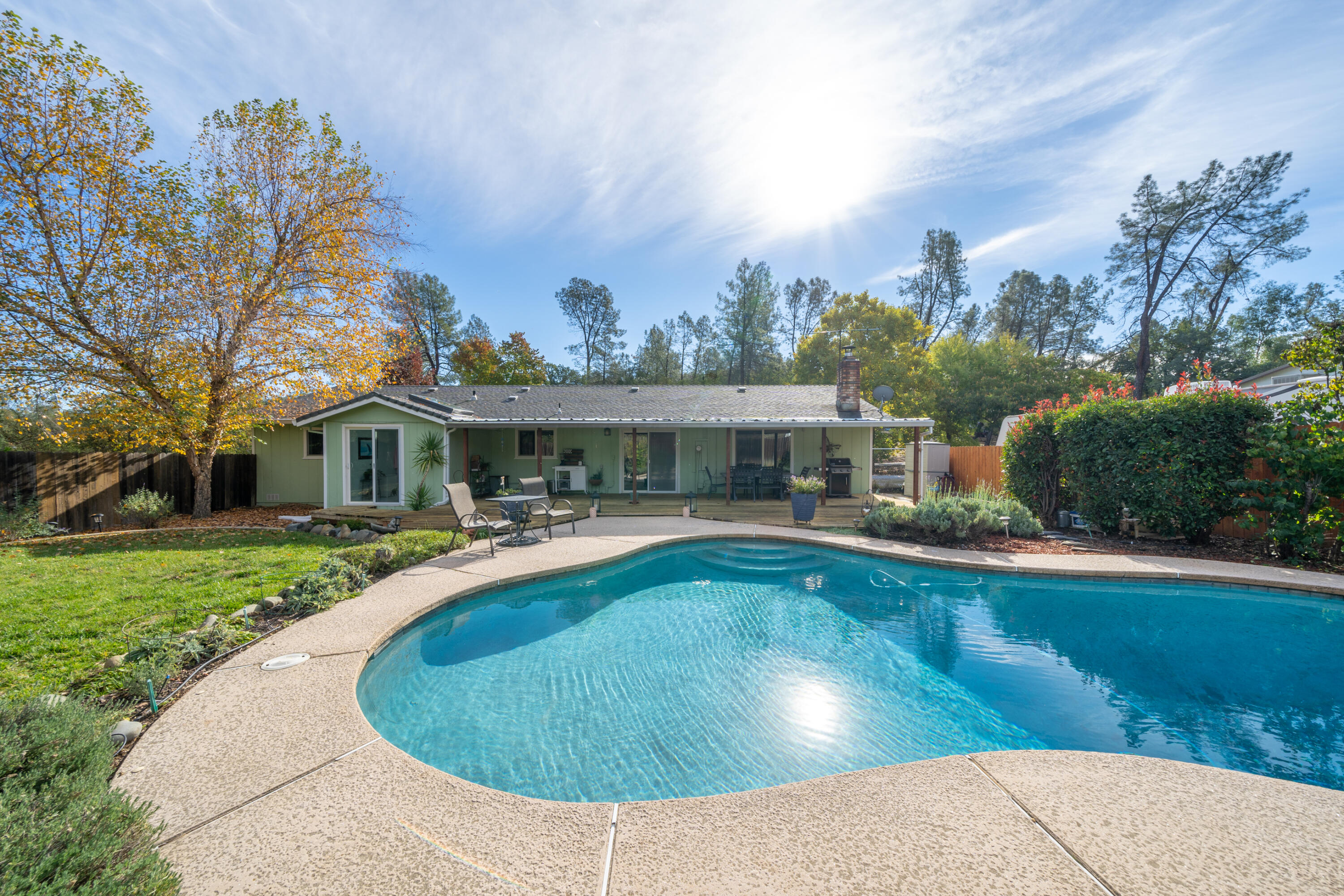 Backyard with pool