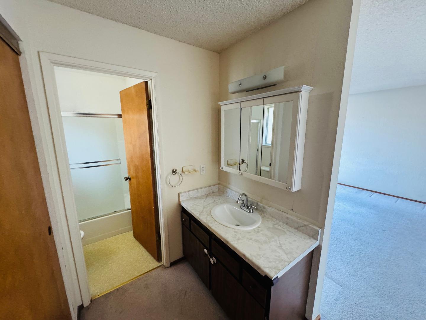 3003 Crescent Street Marina, CA 93933 - Photo 10 of 20 a bathroom with a sink vanity granite and a mirror