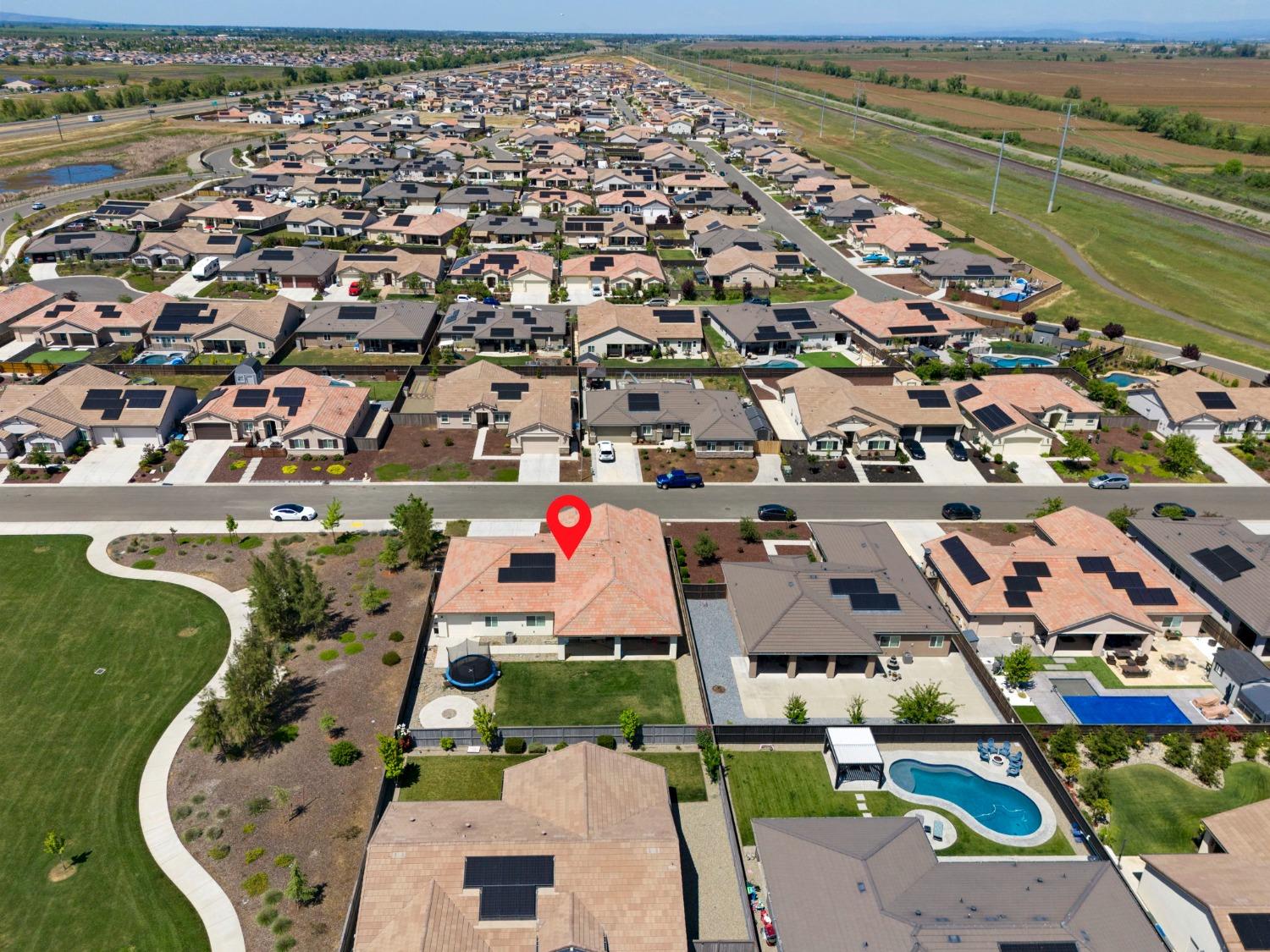 2074 Abbeylane Way Olivehurst, CA 95961 - Photo 32 of 39 an aerial view of residential houses with outdoor space