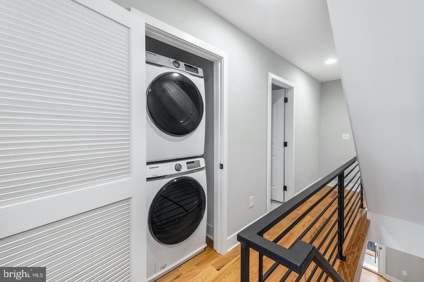 1330 South 16th Street Philadelphia, PA 19146 - Photo 15 of 37 a view of a hallway with washer and dryer