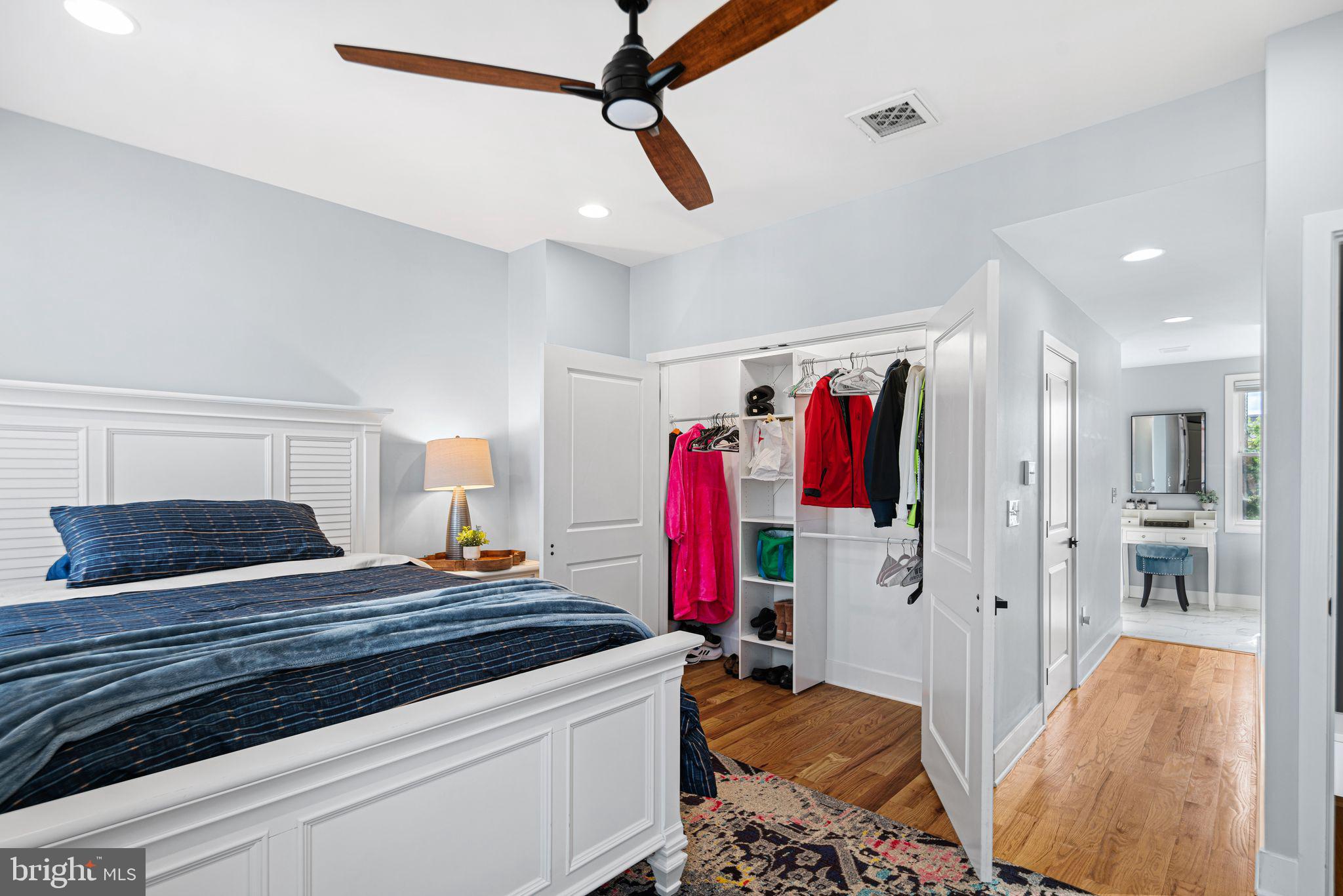 1330 South 16th Street Philadelphia, PA 19146 - Photo 22 of 37 a bedroom with a bed and a walk in closet