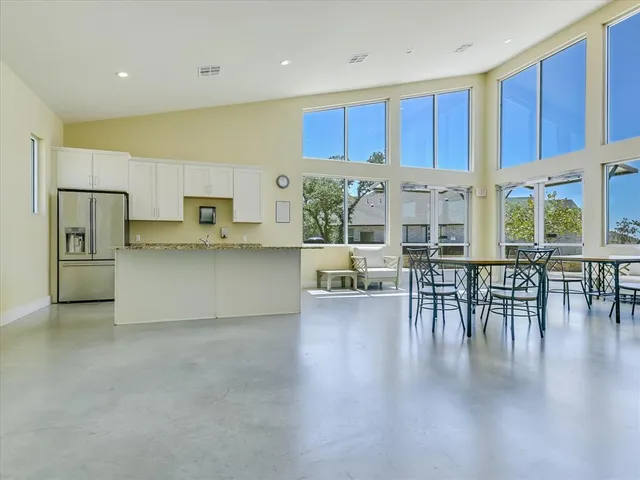 a room with gym equipment