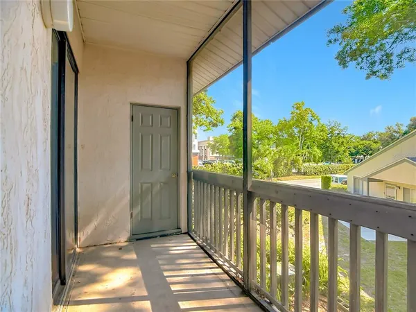 a view of a porch