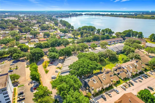 an aerial view of a city