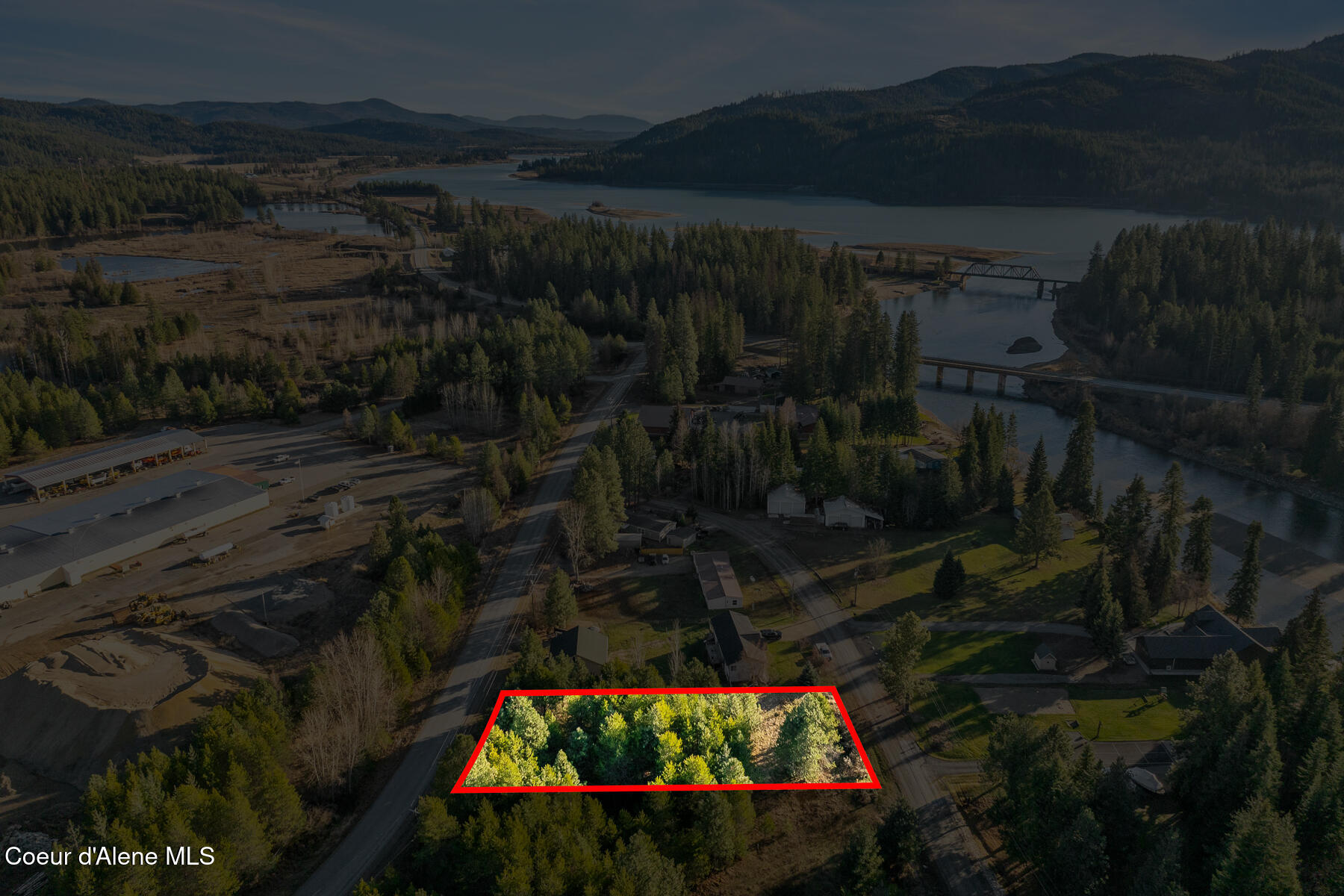 Nka Rivers End Drive Priest River, ID 83856 - Photo 11 of 18 Aerial_RiversEndDrLot-6_Outlined