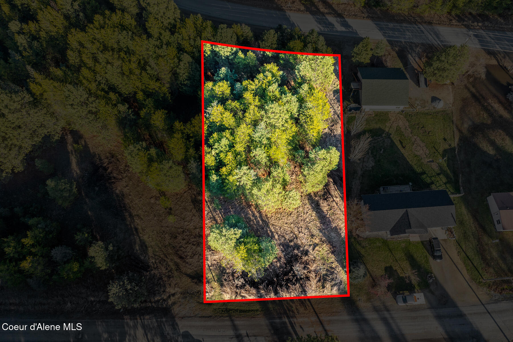 Nka Rivers End Drive Priest River, ID 83856 - Photo 2 of 18 Aerial_RiversEndDrLot-2_Outlined