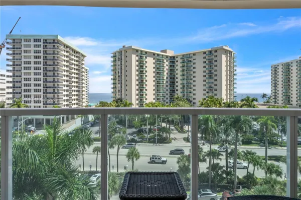 a view of a balcony with outdoor space