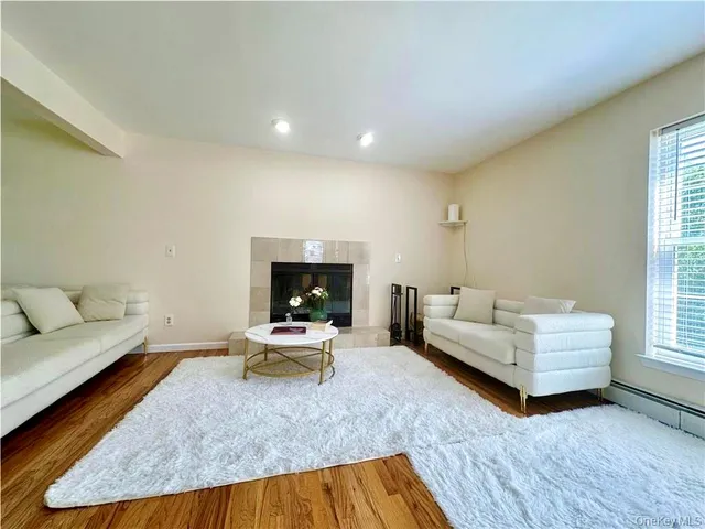 a living room with furniture and a couch