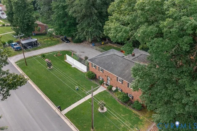 an aerial view of a football ground