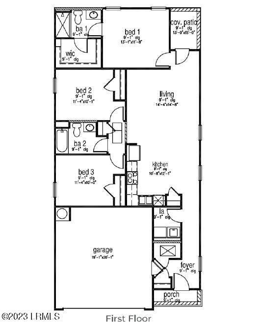 370 Hideaway Street Ridgeland, SC 29936 - Photo 26 of 26 Downing Floorplan Image